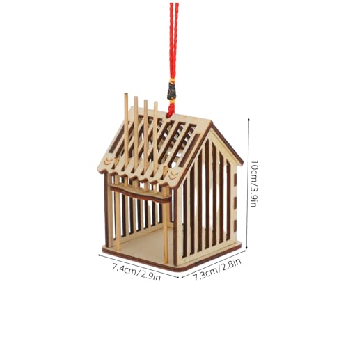 COLLBATH Wooden Portable Insect Cage for Wooden House for Reptiles Lightweight Habitat Easy Maintenance and Cleaning for Breeding and Transporting
