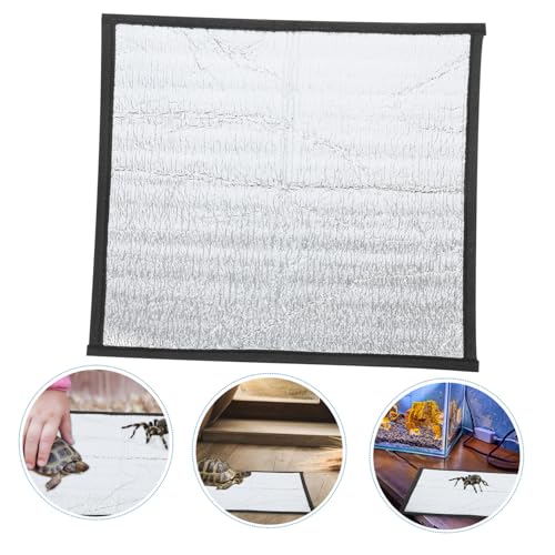 ORFOFE Reptile Heating Pad Self-Warming Mat for Tortoise Gecko Snake and Crab Tanks Durable Heat Distribution Reflective Film for Comfortable Habitat - size: 29.30X29.30X0.30CM