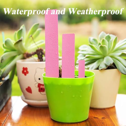 100 Pack Plant Labels- Waterproof Garden Markers, Durable Plant Tags for Seedlings,Vegetables,Indoor & Outdoor Gardening(Pink) - color: Pink
