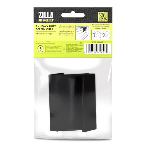Zilla Heavy Duty Screen Clips, Secures Screen Covers to Terrarium, Fits Size 30G and Larger, 2 pack, Large | Secures Screen Covers to Terrarium, Fits Size 30G and Larger - size: Large