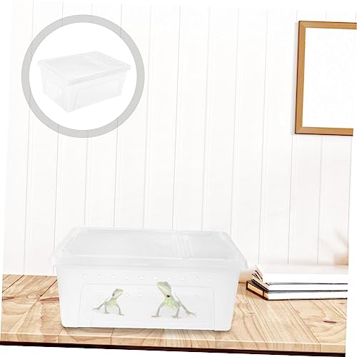 Hemoton 1pc Crested Gecko Tank Accessories Plastic Reptile Case Special Feeding Door for Reptile Supplies