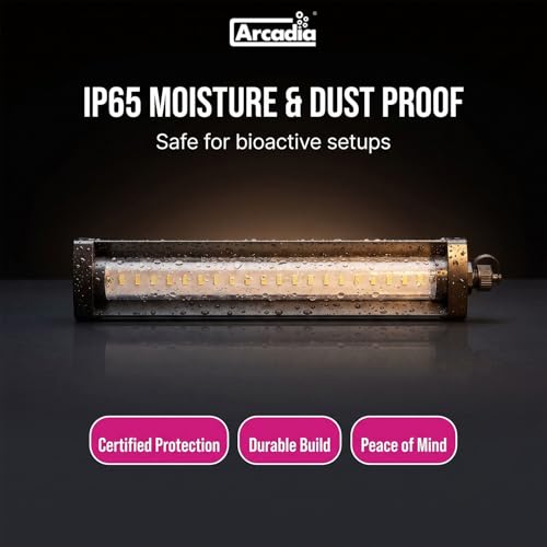 Arcadia LumenIZE Jungle Dawn LED Bar 19" Long 24 Watts High Lumen Output – Smart LED Light Bars for Indoor Reptiles Terrariums, Plants and Bioactive Setups, Long Lasting Easy to Use Natural Lighting