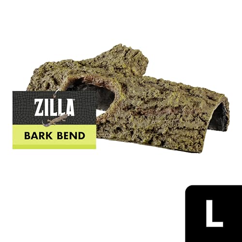 Zilla Pet Reptile Bark Bends Terrarium Decor, Large - size: Large, 5"L x 10.75"W x 5.5"H