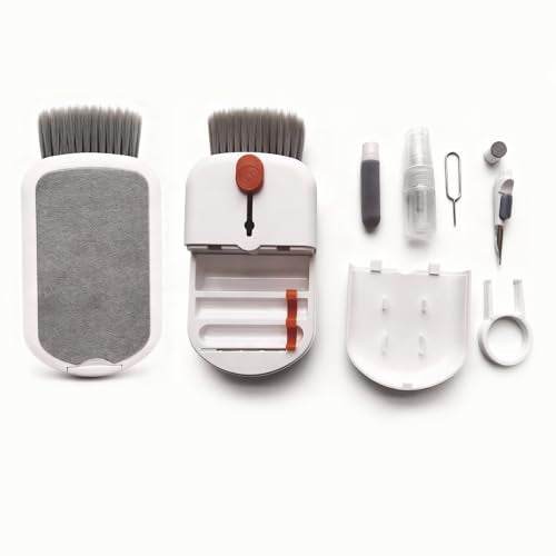 9-in-1 Keyboard Cleaning Kit for Laptop, Phone, Screen | Includes soft brush, and port tool. Cleans screens, earbuds, and charging cases. Safe for MacBook & AirPods.