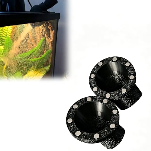 Fogger Adapter for Terrariums – Magnetic Mount Connector Compatible with Turtle, Gecko & Reptile Fogger Systems – Secure Mesh Lid Fit, 20mm Hose Port, Easy Installation