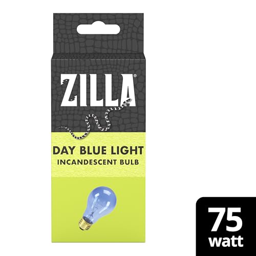 Zilla Reptile Terrarium Incandescent Heat Bulb, Day Blue, 75 Watts - size: 75 Watts, style: Day Blue