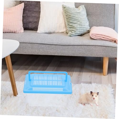 Portable Reptile Feeding Tank Transparent Aquarium for Fish and Tortoise Breeding Case for Pets Lid - size: 18.00X11.00X11.00cm