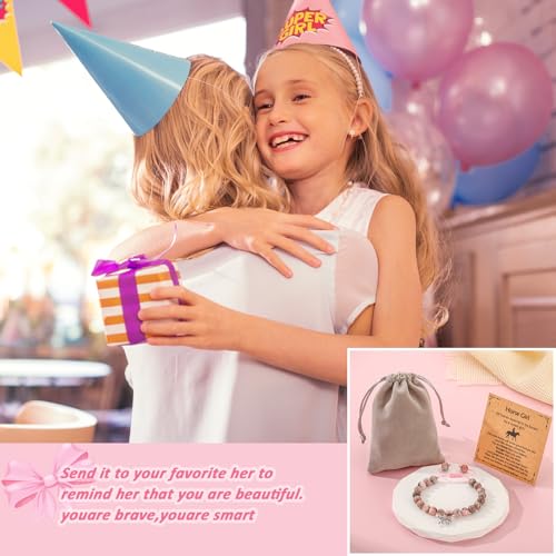 Axolotl/Horse Bracelet Gifts for Girls Kids, Charm Pearl Bead Bracelet Cute Stuff Birthday Jewelry for Daughter Granddaughter Teens - style: Horse-Girl-2