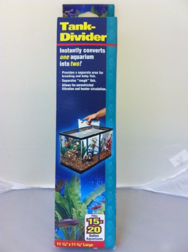 Penn-Plax Aquarium Tank Divider, Clear Blue, 11.37 in x 11.37 in, Modern, Acrylic, Fish Breeding & Segregation