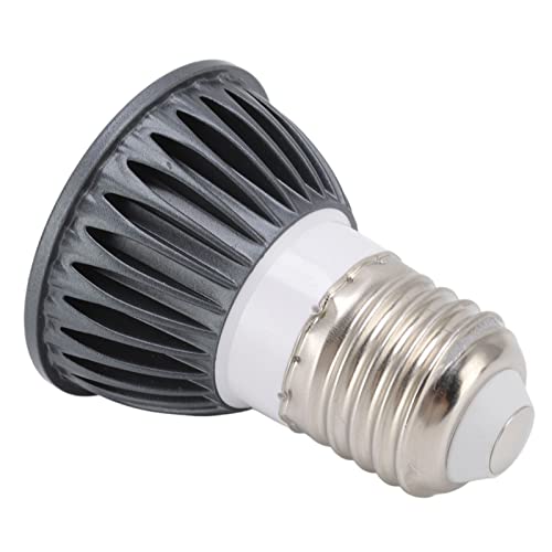 Reptile Heat Lamp, UVA UVB Reptile Light Light Bulb E27 Heat Lamp Bulbs Full Spectrum Light Bulb Sunbathe Heat Lamp for Reptile Amphibian Lizard Snake (Black 10.0)