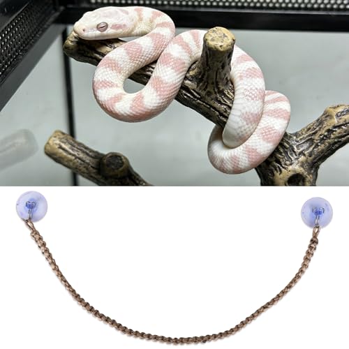 Snake Climbing Rope, 60cm/23.6in Reptile Enclosure Climbing Toy with Hooks & Suction Cups Cotton and Linen Enrichment Accessories for Ball Python Corn Snake Gecko Lizard Hermit Crab Cage Tanks Decor