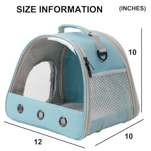 Bearded Dragon Travel Carrier with Absorbent Pad Set, Pee Pad with Leak-Proof Quick-Dry Design for Guinea Pig,Portable Guinea Pig Bag for Sugar Glider,Hedgehog,Rat,Bunny,Rat,Outdoor Used - color: Blue