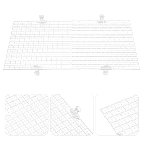 ABOOFAN Fish Tank Divider Panel with Suction Cups, Aquarium Isolation Board 30x30cm White, Anti-Jumping Separator for Betta and Reptile Tanks
