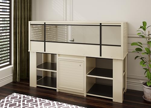 New Age Pet® ECOFLEX® 72" Jumbo Versa Stand, Standard Height Cabinet for Reptile & Small Animal Habitat, Lounge in Maple - color: Maple