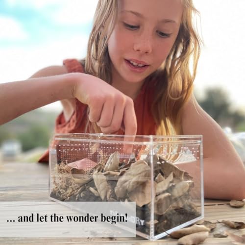 THE MASONRY | Isopod Terrarium Starter Kit | Roly Poly Farm Kit with Acrylic Terrarium and Container Accessories Including Leaf Litter Substrate, Soil Base, Moss, Calcium | Bug Terrarium Kit