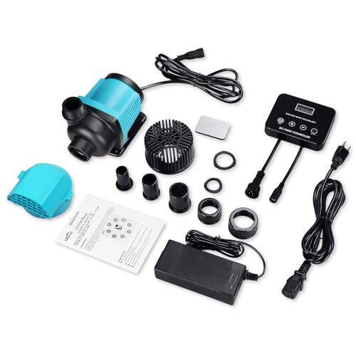1850GPH Aquarium Return pump with LCD display controller, 55W DC 24V aquarium pump for saltwater freshwater aquarium,fish tank,sump,20 speeds ECO Quiet Submersible and inline pump. - style: 1850GPH 55W
