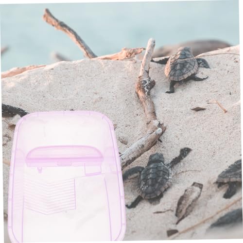 HANABASS 4pcs Turtle Feeding Tank Platform Multi-Function Reptile Habitat for Turtles and Tortoises Plastic Design for Easy Cleaning and Environment
