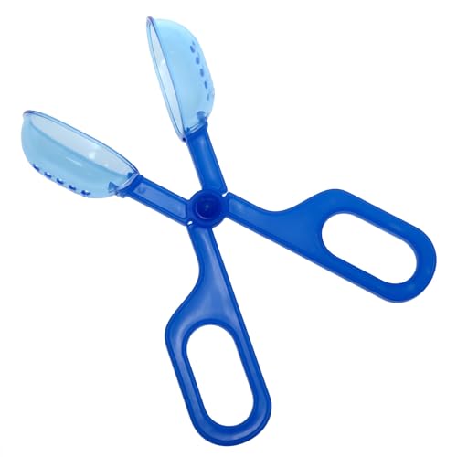 2PCS Reptile Feeding Clamp Tool Reptile Tortoise Lizard Horned Frog Spider Feeding (Black + Blue)
