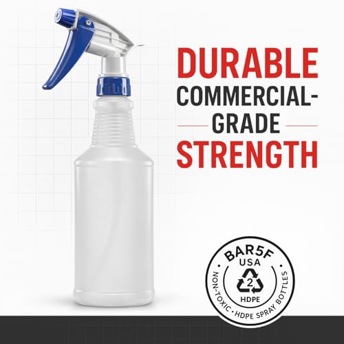 Bar5F Set of 2 Empty Spray Bottles, 16 oz | Premium, NBR Gasket, Superior Hydrocarbon Resistance, Ideal for Auto Detailing & Industrial Cleaning - size: Pack of 2
