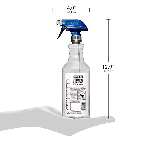 HARRIS 100% Chemically Resistant Professional Spray Bottles, 32oz (12-Pack) - size: 12-Pack