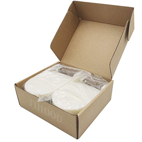 TIHOOD 4 Pack White Beehive Entrance Feeder with Lids, Easy Water Injection, Extended Tray, Sturdy Plastic, Fits Most Small Mouth Canning Feeder and Waterer