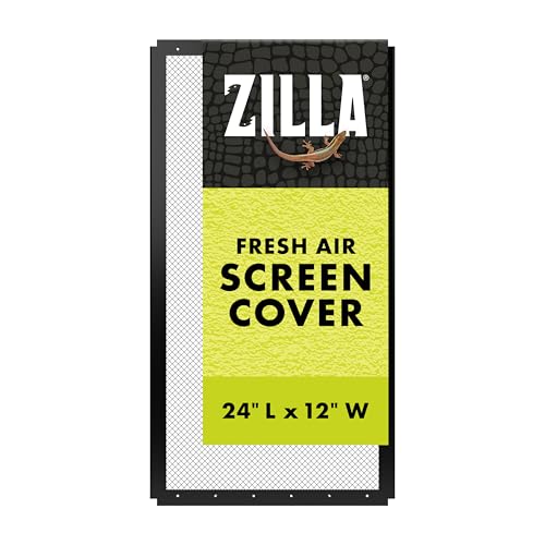 Zilla Fresh Air Screen Cover, Secure and Durable Metal Mesh Cover for Reptile Terrariums, 24 x 12 inches | Secure and Durable Metal Mesh Cover for Reptile Terrariums - size: 24" x 12"
