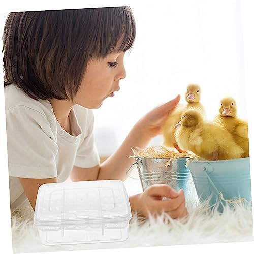 ibasenice Reptile Egg Incubator Box Transparent Hatchery Case for Snakes Lizards and Turtles Easy to Manage and Clean Breeding Tool for Reptile Eggs with Temperature Gauge