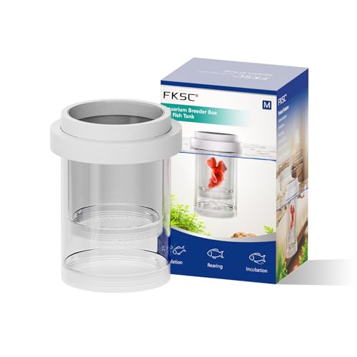 Floating Breeder Box for Fish Tank – Aquarium Isolation Separator Hatchery Incubator for Guppy, Betta, Clownfish, Coral, Baby & Injured Fish - size: Medium