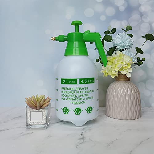 1 Pcs Garden Pump Sprayer, 0.5Gallon/68oz Hand-held Lawn Pressure Spray Bottle with Adjustable Nozzle (FKM Gasket Update) - color: Green