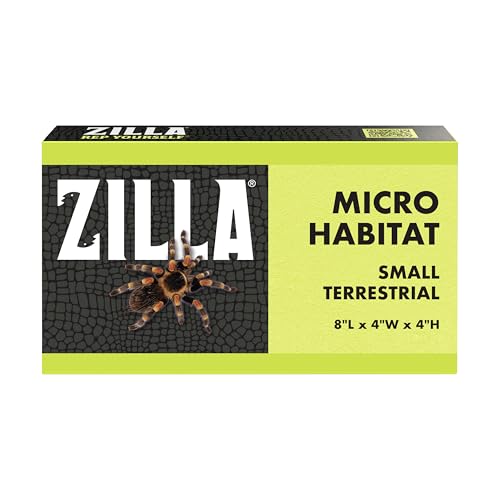 Zilla Micro Habitat Terrarium, Terrestrial, with Locking Latch, for Isopods, Spiders, Insects, Small - size: Small, style: Terrestrial