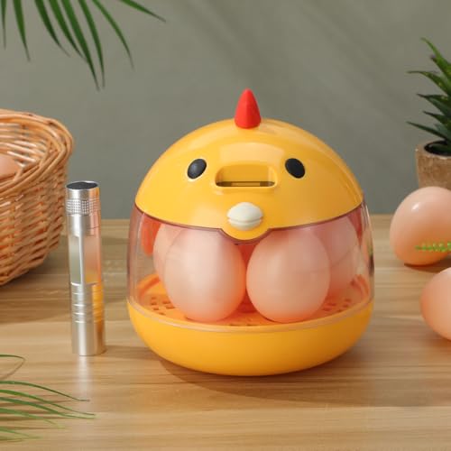 TOYANDONA 5 Egg Incubator with Automatic Temperature and Humidity Control - Small Bird Incubator with Egg Candler Air Vent for Hatching Chicken Duck Goose Quail Parrot Home Poultry Care Hatchery