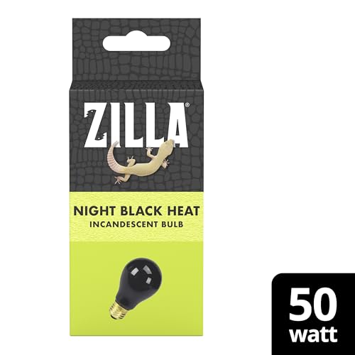Zilla Incandescent Bulb, Night Black, Ideal for Nocturnal Reptile Species - size: 50 Watts, style: Night Black