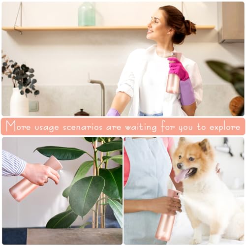 Hair Spray Bottle, Fine Mist Refillable Spray Container,Ultra-Fine Continuous Spray Bottle for Skincare, Plant Care, Pet Grooming, Cleaning - color: Pink-1 Pc, size: 6.8 Ounces