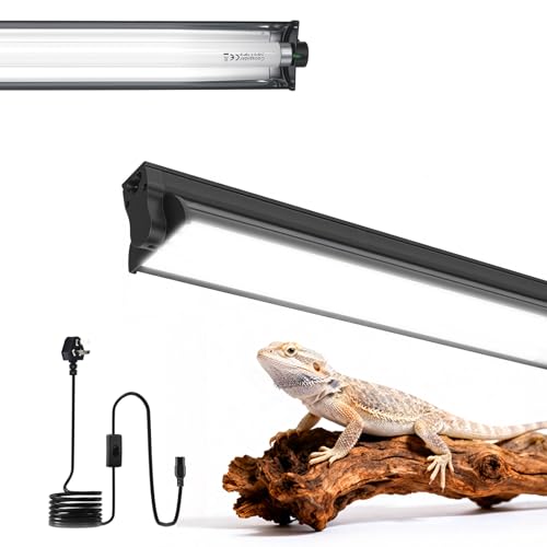 COOSPIDER UV 2-Pack UVB UVA Reptile Light 10.0 Bulb, 15W 18inch T8 Fluorescent Desert Lamp, UVA for Bearded Dragon Tortoise Reptile & Amphibian (T8 15W 18inch 10.0 Bulb G13) - style: T8/15W (18In Replacement Bulb*2)