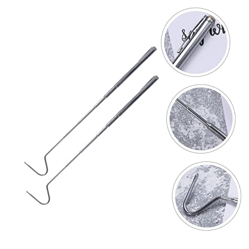 COLLBATH 2pcs Heavy Duty Snake Hooks 71cm Telescopic Reptile Grabber Catching Tool