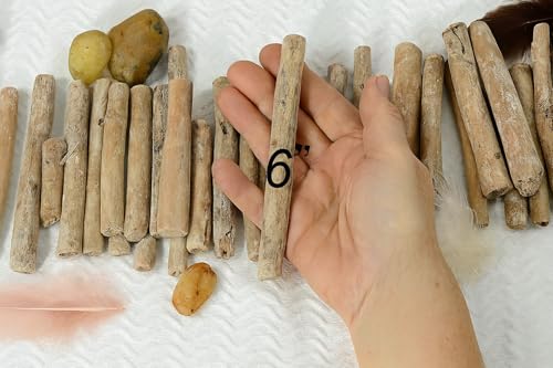 Natural Looking Wood Pieces in Driftwood Finish, 3-6 Inches Long, 1.1 Pound, Vase and Bowl Fillers