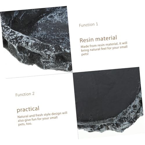 ORFOFE 2pcs Reptile Water Dish Food Feeding Container Water Storage Basin for Turtles Snakes Lizards for Easy Care and Habitat Decoration