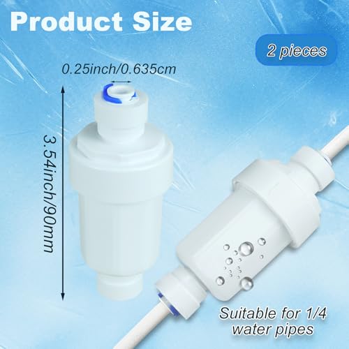 Outdoor Misting System Water Filter 2 Pieces Calcium Inhibitor Filter for 1/4 Garden Hose Hard Misting System Protector 100 Mesh