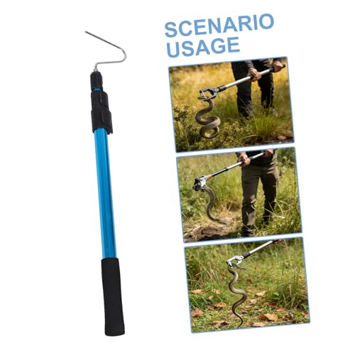 DOITOOL Adjustable Aluminum Alloy Retractable Snake Catcher Grabber Pole 19.7-45.7in with Non-Slip Handle for Field Herping and Home Reptile Handling