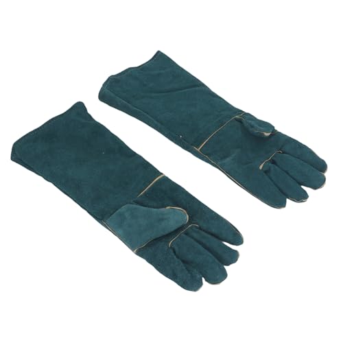 Dioche Dog Training Protective Gloves, 23.6 Inch Long Sleeves Bite Proof Gloves for Cat Reptile Snake Lizard Falcon, Heat BBQ Gloves with Cowhide PU Leather Lining, Ideal