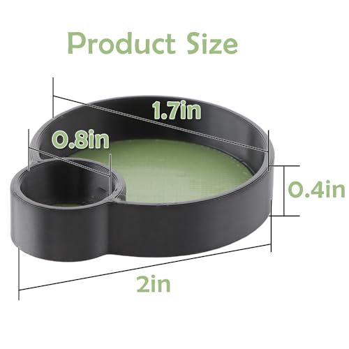 2 Pcs Hermit Crab Food Bowl Round Water Bowl Feeding Dish for Hermit Crab Snail Millipede Small Reptiles