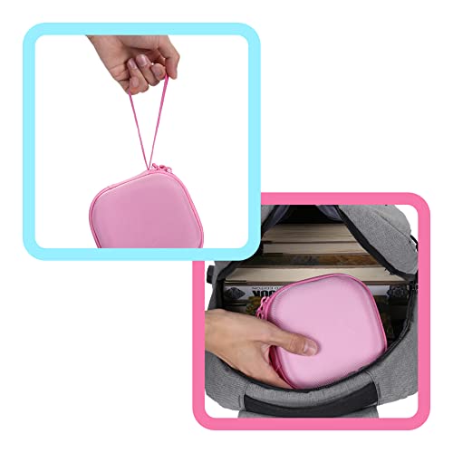 Aenllosi Hard Case for Moonlite Mini Projector Gift Pack fits upto 20 | EVA case construction, Water-resistant design, Dust-resistant design, Smooth zipper access, Carry handle, Case only - color: Pink