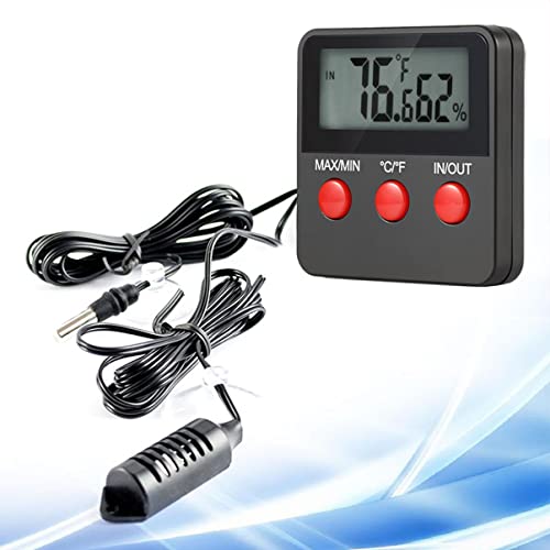 SHOWERORO Portable Temp and Humidity Monitor Digital Thermometer Hygrometer for Home Office Wall Mount Celsius Display Suitable for Reptiles