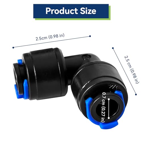 10 Pack 1/4" Universal 90 Degree Elbow Fitting, Quick Connect Universal Drip Irrigation Tubing Coupling Valve, Connector Locking Fitting for Sprinkler or Drip Irrigation System Parts & Connectors - color: 1/4" Elbow Coupling Connectors