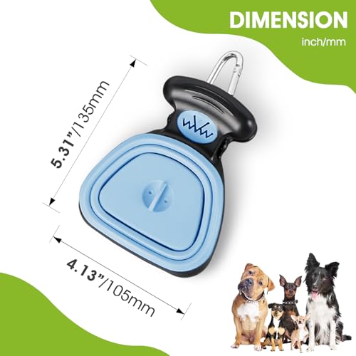 Dog Pooper Scooper, Pooper Scooper for Small and Large Dogs, Dog Poop Scooper for Yard, Pooper Scooper with Bag Attachment and Leash Clip, Ideal for Walks, Travel and Camping (Small,Blue) - color: Blue, size: Small