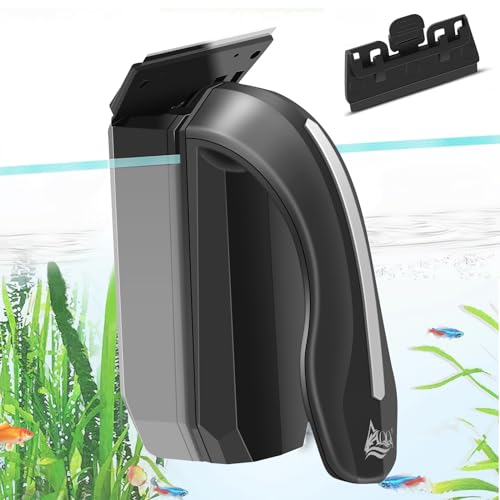 AQQA Aquarium Magnet Glass/Acrylic Cleaner,Fish Tank Cleaner Brush | Magnetic Algae Scrapers Cleaning Tools with 2 Detachable Scrapers,Floating Freshwater Saltwater ( L) - size: Large