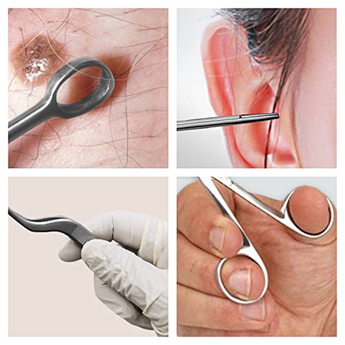 Hartman Alligator Forceps 3.5" - High Quality, Long Lasting, Professional ENT Tools, 5 Piece Set, Ear Loop Design