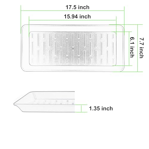 2 Pack Plastic Plant Tray Saucer Rectangular 17 18 Inch, Planter Trays Saucers for Indoor Outdoor, Plant Water Drip Trays, Windowsill, 7.7 x 17.5 Inches, Black - color: Black, size: 17.5" x 7.7" x 1.35"(2pack)