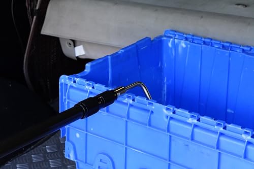 7FT Telescopic Aluminum Snake Hook, 2-in-1 Extendable Truck Cargo Grabber, Heavy Duty Wildlife & Pickup Retrieval Tool