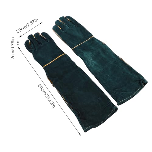 Asixxsix Animal Handling Gloves, Bite Proof Long Gloves for Cat Reptile Snake, Puncture & Scratch with Extended Design, for Pet Training, Outdoor Adventures